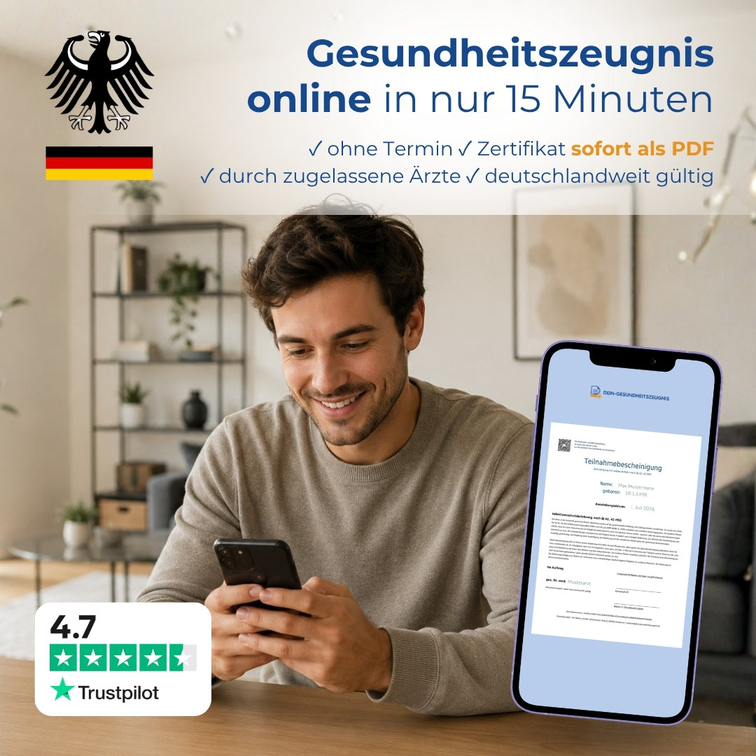 Gesundheitszeugnis online absolvieren